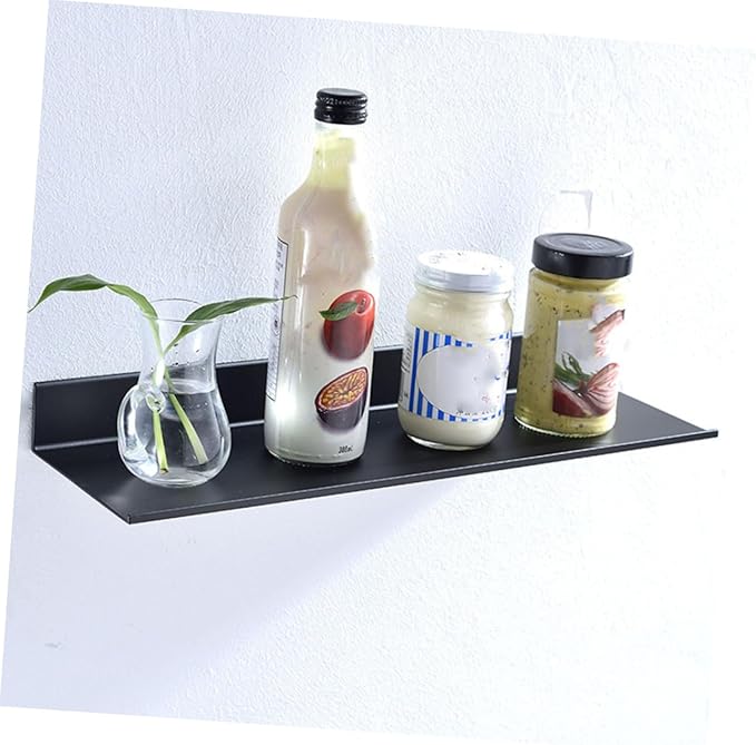 2pcs Metal Floating Shelf for Bathroom and Kitchen Storage Wall Mounted Organizer for Toiletries and Decor Easy Installation Versatile Use Any Room