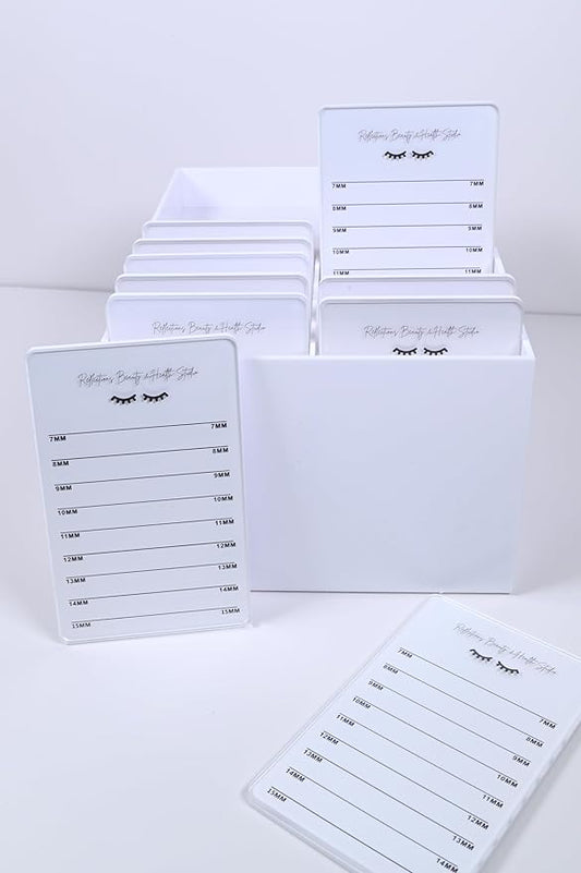 10 Layers Acrylic Eyelash Storage Box - Makeup Organizer False Eyelashes Glue Pallet Holder - Eyelash Extension Organizer Box - Grafting Eye Lashes Extension Close-Packed Display with 10 Pallets