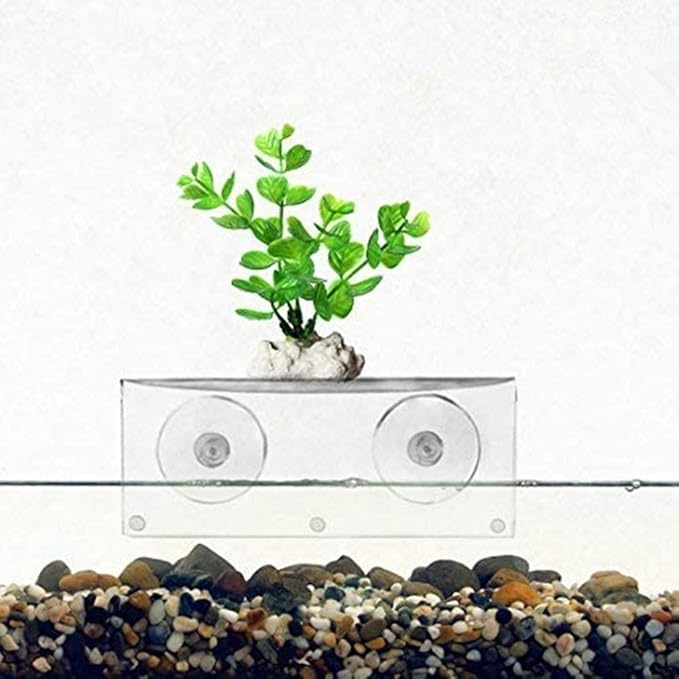 Suction Cup Window Shelf Acrylic Plant Shelf for Garden Bathroom Shelf Removable Wall Mounted Shelf