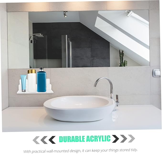Hanging Holder Wall Storage Holder Wall-Mounted Rack Minimalist Modern Style 2 Pcs Bathroom Shelf