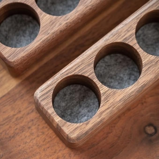 Wood Essential Oil Holder Stand,Essential Oil Display Box, Oil Holders for Essential Oils, Holds 7 (10ml) Bottles,Vanity Tabletop Cosmetic Storage Organizer Rack