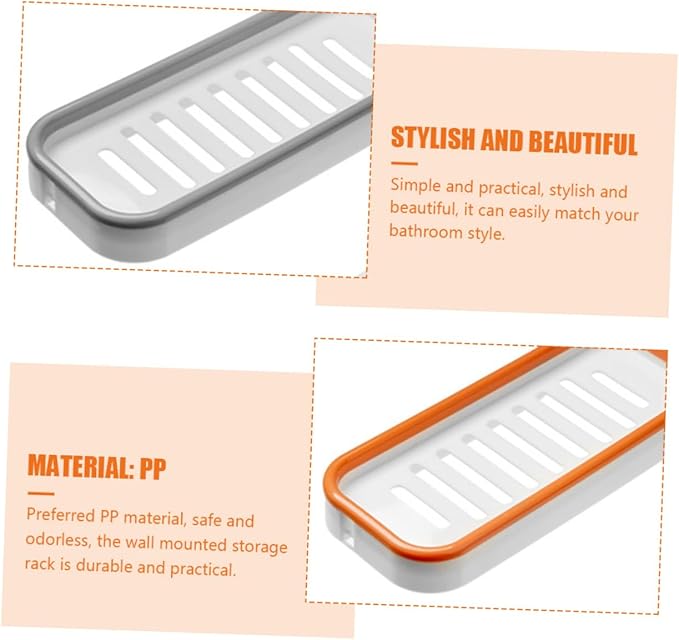 Healifty 2Pcs Wall Mounted Storage Rack Foldable Corner Organizer Punch-Free Bathroom Shelf Multi-Functional Toiletry Holder Easy Installation Space-Saving Design