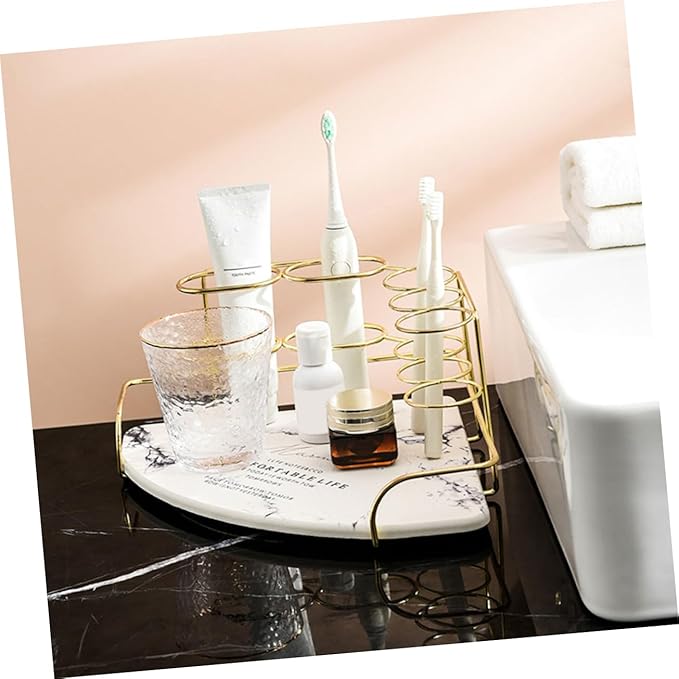 Holibanna Storage Rack Toothbrush Holder Corner Shelf Bathroom Corner Storage Shelf Random Style