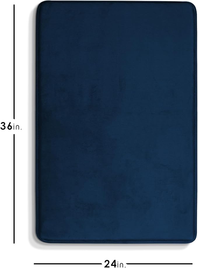 Clara Clark Bathroom Rugs, Velvet Memory Foam Bath Mat, Non-Slip Bath Rugs, Machine Wash, Dries Quickly, Ultra Soft Plush Bath Mats for Bathroom,