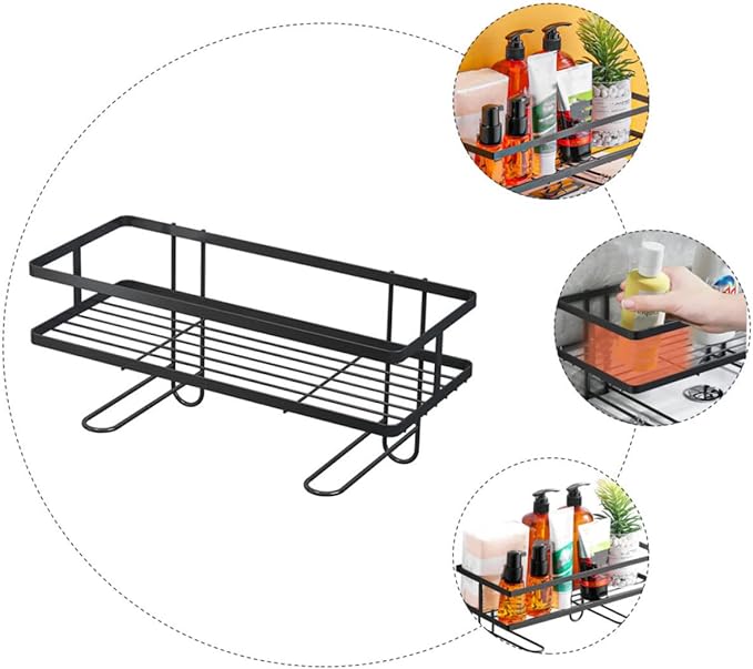 BESTOYARD 1 Set Bathroom Toilet Tank Storage Rack Elegant Over Toilet Shelf for Organizing Sundries Simple Design with Nail Fixers Bathroom Storage