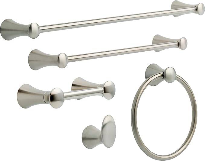 Delta Lahara (1-Pack) 18'' Towel Rack for Bathroom Brilliance Stainless Steel Towel Bar for Bathroom Wall Towel Holder Rod Wall Mounted 73818-SS