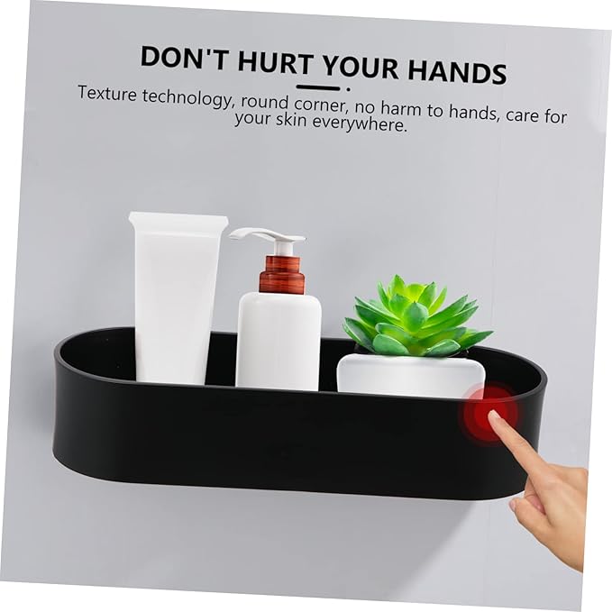 1pc Punch Wall-Mounted Metal Shelf for Bathroom and Kitchen Easy Install Storage Rack for Toiletries Soap and Creams Design