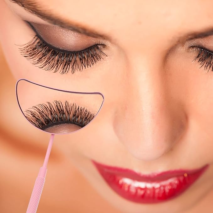 Eyelash Inspection Mirror Clear Glass Mirror Eyelash Extension Mirrors Handheld Mirrors Lash Mirror for Lash Tech Half-moon Shape Eyelash Mirrors Lash Mirror Small Mirror Tool