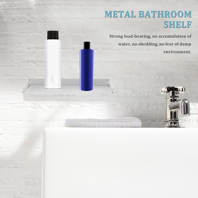 STOBAZA Bathroom Shelves Over Toilet Storage Mount Hair Catcher Capacity Storage Rack