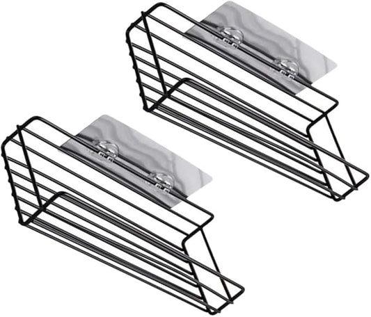 HEALLILY Anti-Slip Wall Shelves Storage Racks 2pcs Iron Rust-Proof Floating Shelves for Bathroom for Storage Easy to Clean