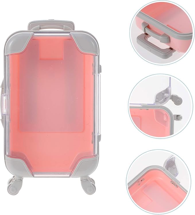 Lurrose 1pc False Eyelash Suitcase False Eyelash Case Organizer Plastic Lash Fake Lash Holder Empty Organizer
