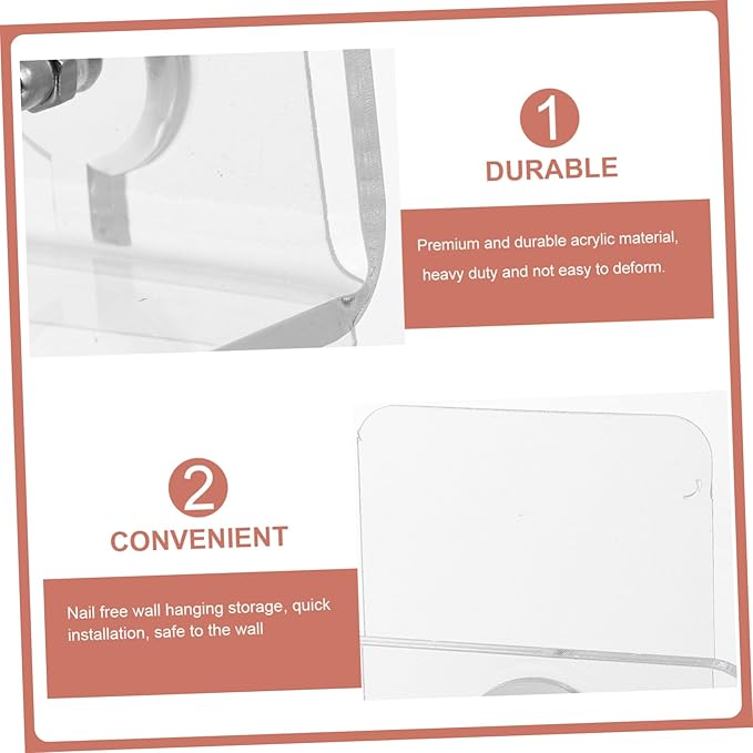 Multi-Functional Wall-Mounted Rack Acrylic Storage Bathroom Shelves Save Space Modern Design