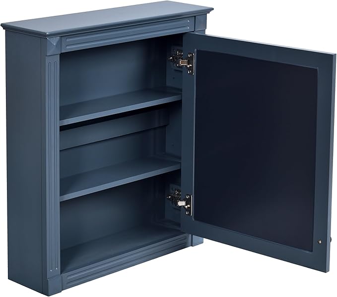 24'' x 27'' Wall Mounted Bathroom Storage Cabinet with Mirror, Medicine Cabinet with Height Adjustable Shelf, Over The Toilet Space
