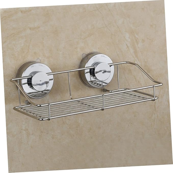 DECHOUS Wall Mounted Cup Bathroom -Saving Organizer for Kitchen and Toilet Silver Wire Rack for Easy Storage and Tidy Arrangement