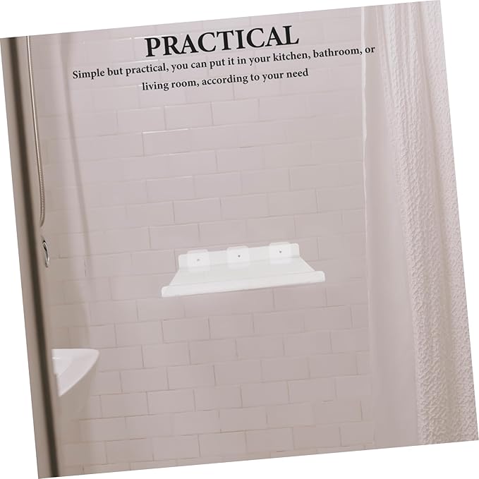 Healifty Wall Shelf Clear Shelves for Bathroom Organizing Shower Rack Toilet Storage Mounted Organizer Storage Stand Acrylic Transparent