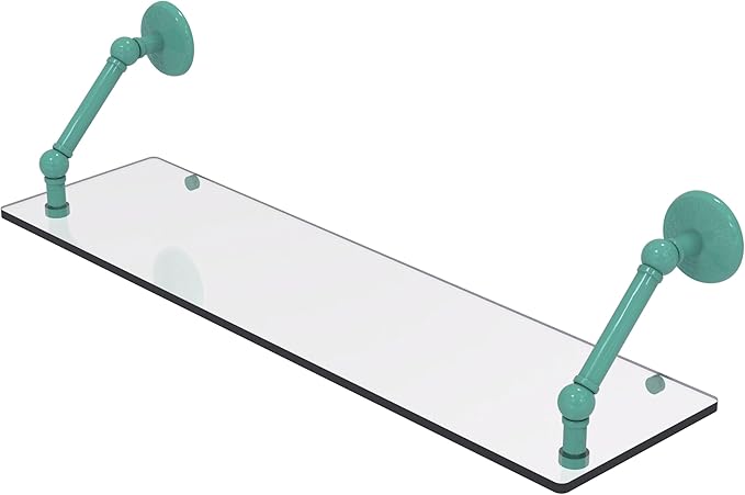 Allied Brass PMC-1-30-SFG Prestige Monte Carlo Collection 30 Inch Floating Glass Shelf, Sea Foam Green