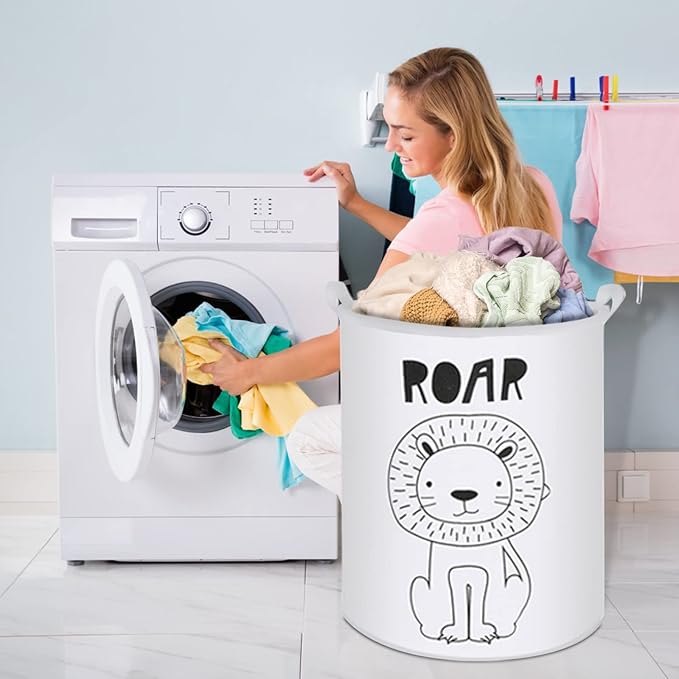 Collapsible Laundry Basket in Bedroom Waterproof Laundry Hamper in Bathroom Large Laundry Bag in College Dormitory Cloakroom Livingroom Nursery Organizer Toy Bin