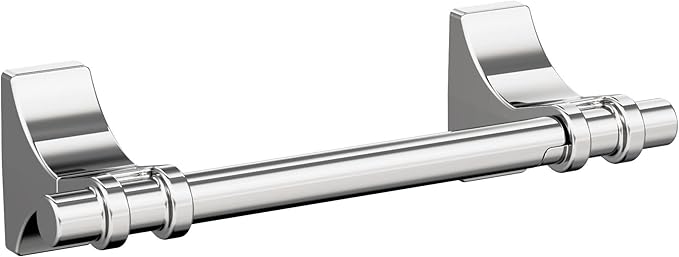 Amerock BH3605126 | Chrome Pivoting Double Post Toilet Paper Holder | 8-13/16 in. (224 mm) Length Toilet Tissue Holder | Davenport | Bath Tissue Holder | Bathroom Hardware | Bath Accessories