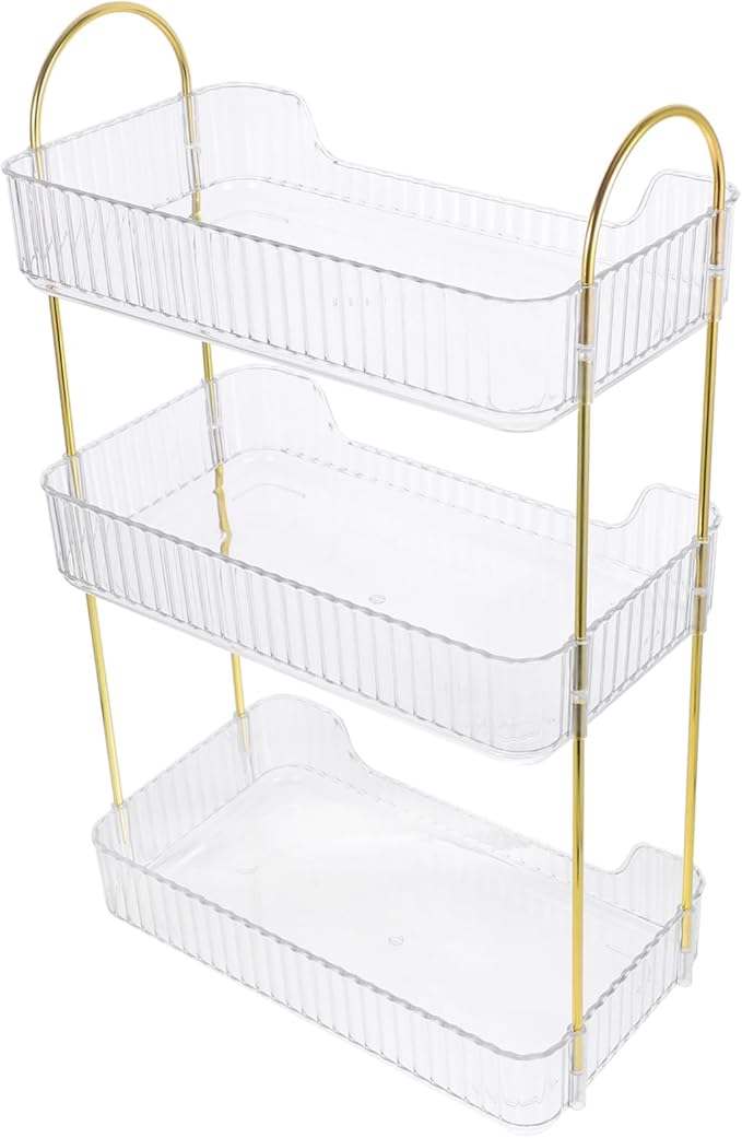 Hemobllo Bathroom Countertop Organizer Transparent Storage Rack for Cosmetics Multi Washroom Desktop Organizer Easy to Use Bathroom Shelf for Efficient Space Management