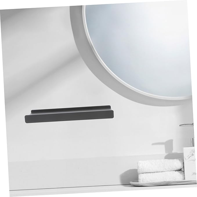 Small Shelves for Bathroom Wall Aluminum Alloy Floating Shelf Wall-Mounted Mirror Front Storage Space-Saving Organizer