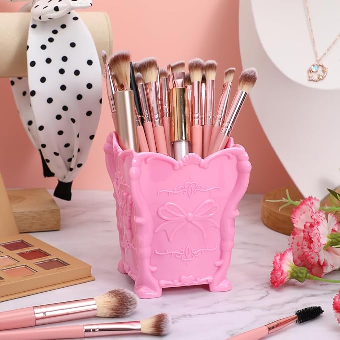 FRCOLOR Makeup Brush Pot Makeup Brush Holder Acrylic BrushHolder Cosmetic Storage Organizer