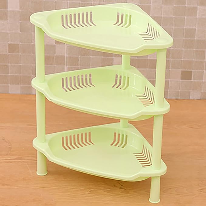 Zerodis 3 Tier Bathroom Shelf Organizer Tool Simple Assembly Multifunction Standing Rack Ideal for Bathroom Kitchen and Laundry Room Storage (#3)