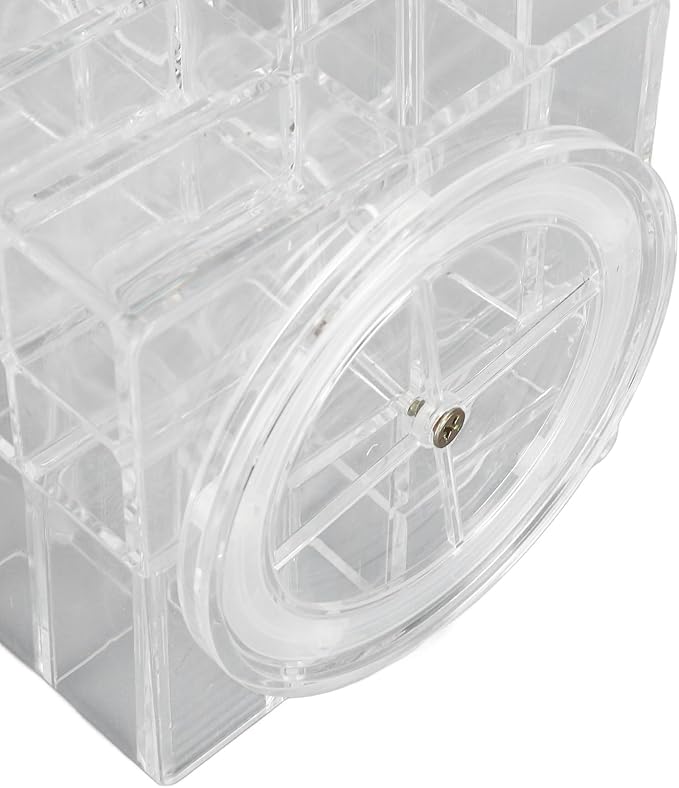 banapoy Acrylic Lipstick Tower Holder, 53 Slots 360 Rotating Makeup Cosmetic Lipsticks Organizer Rack, Lipgloss Storage Container Display for Girls Women