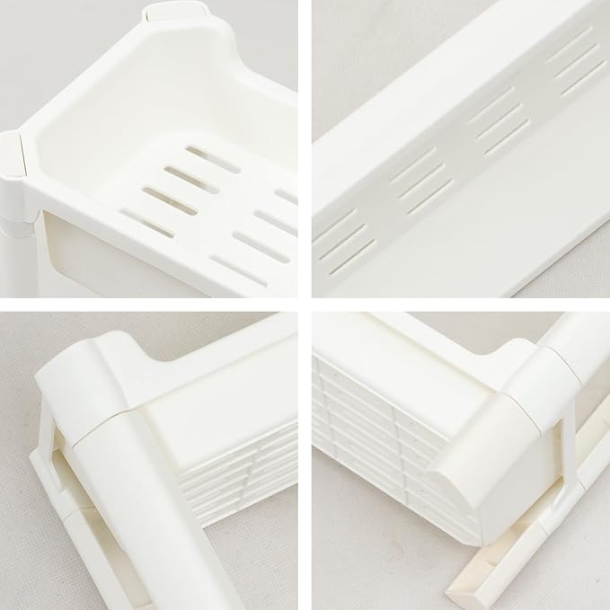 PRETYZOOM Toilet Storage Rack Floor Shelf for Bathroom Home Plastic Rack Corner Storage Shelf