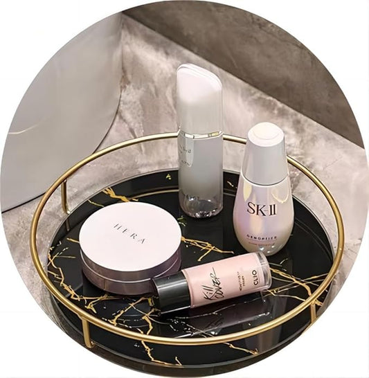 Gold Storage Rack, Bathroom Table Shelf, Perfume Tray, Beautiful Appearance, Super Capacity, Complete Your Daily Storage (QS-20-1) (QS-21-1)