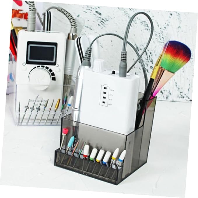 MERRYHAPY 1pc Multi-function Nail Art Tools Rack for Polishing Machine Manicure Grinding Holder Base Organizer for Nail Art Supplies Home
