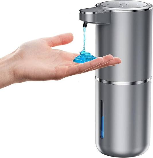 Fantictas Automatic Soap Dispenser Touchless Automatic Liquid Soap Dispenser 4 Adjustable 1500mAh Soap Dispensing Levels Wall Mount for Kitchen and Bathroom
