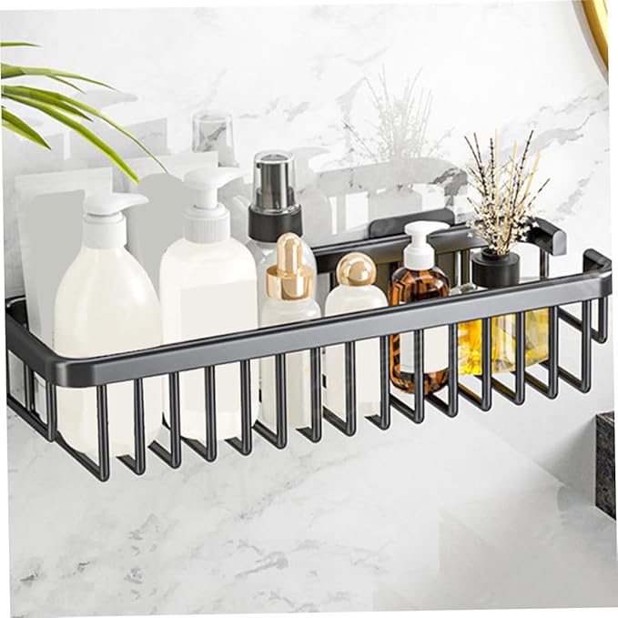 GLEAVI Punch Toilet Storage Rack Bathroom Shelf Wall Mounted Organizer for Toothbrushes Cups and Toiletries Easy Installation