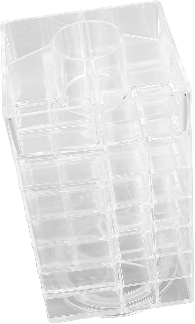banapoy Acrylic Lipstick Tower Holder, 53 Slots 360 Rotating Makeup Cosmetic Lipsticks Organizer Rack, Lipgloss Storage Container Display for Girls Women