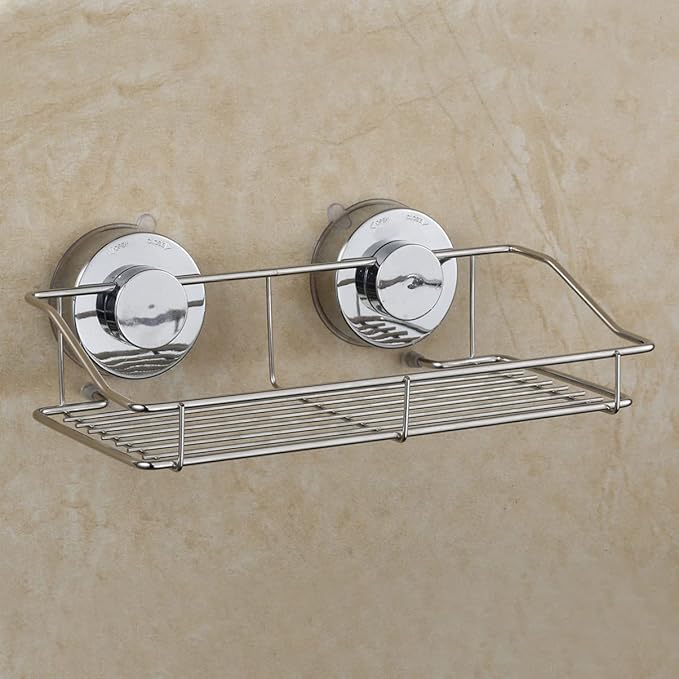 Cabilock Wall Mounted Bathroom Shelf Cups Versatile Kitchen Storage Organizer Silver Finish for Tidy Items Bathroom Kitchen Easy to Install and Clean