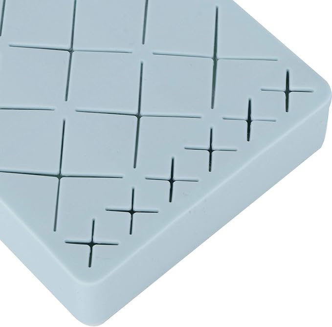 TOPINCN Silicone Cosmetic Makeup Organizer For Lipstick Cosmetics Holder Storage Box Display Stand 24 Slots(blue)