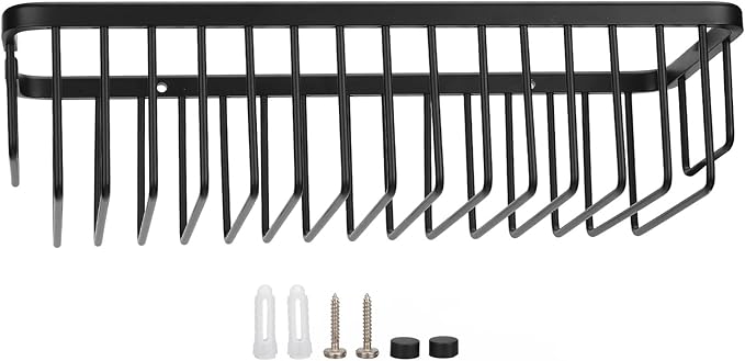 Wall Storage Rack, Space Aluminum Rust Proof Large Capacity Kitchen Organizing Basket, Metal Wire Hanging Shelf for Bathroom Beauty Salon