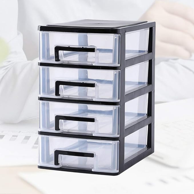 4 Layers drawer storage organizer drawers desktop plastic three craft Type Storage Box Plastic Mini