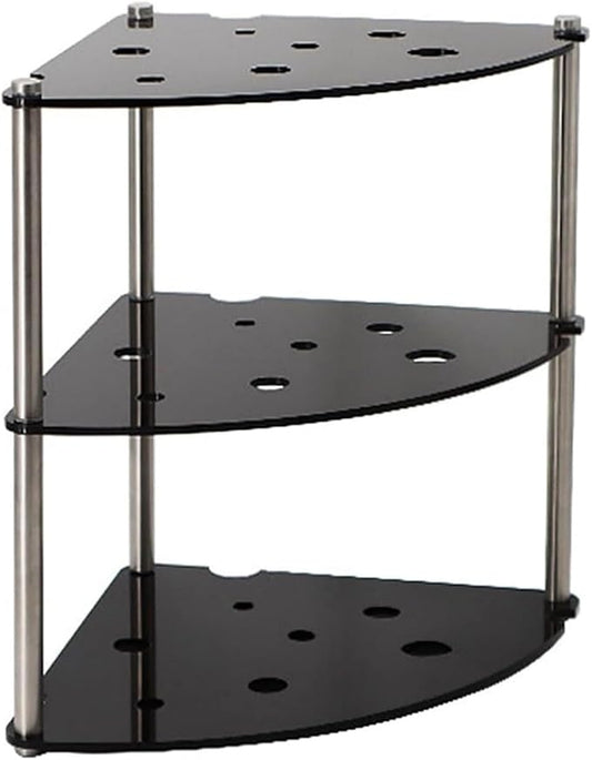 3-Tier Acrylic Metal Countertop Organizer Shelf for Bathroom, Kitchen & Office Storage