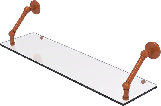 Allied Brass P1000-1-30-ASP Prestige Skyline Collection 30 Inch Floating Glass Shelf, Autumn Sparkle