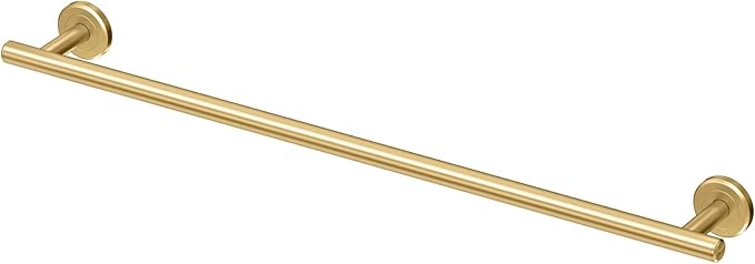 Gatco 4230 Latitude II 24-Inch Towel Bar, Wall Mounted Bathroom Towel Holder, Brushed Brass