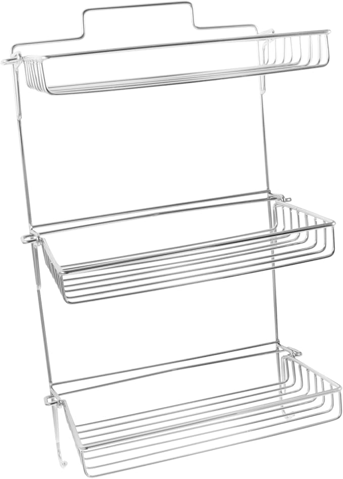 Stainless Steel Folding Storage Rack Adhesive Wall Mount Bathroom Shelves No Punch Sundry Rack