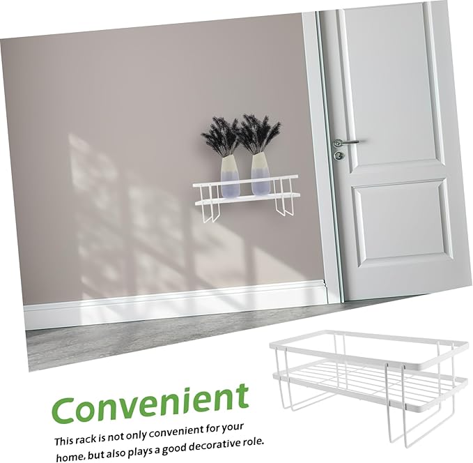 Garneck Over Toilet Storage Shelf Bathroom Organizer Design Space-Saving Rack for Bathroom Essentials White Color