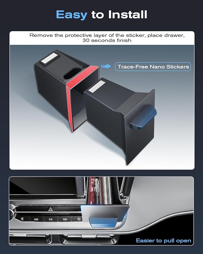 for Maverick 2022-2024 Console Console Storage Drawer Magnetic Design Slides Smoothly - [OEM Fit& 100% Stable] - Cubby Storage Box with Silent Mat - Thickened ABS Material