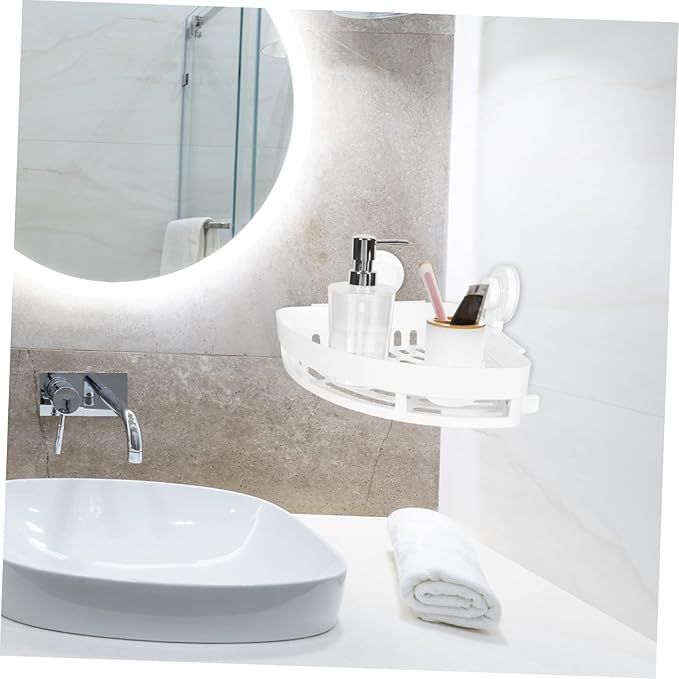 PRETYZOOM 1pc Punch Storage Shelf for Bathroom Easy Installation Multi-Function Organizer for Shampoo and Toiletries Space-Saving Wall-Mounted Rack