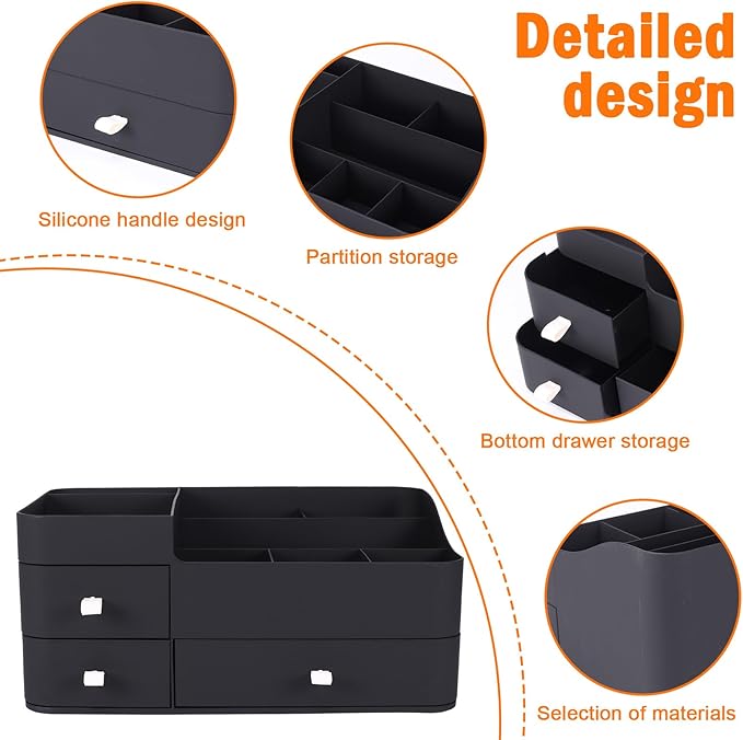 Cologne Organizer for Men, Perfume Organizer, Cologne Stand, Makeup Holder, Bathroom Counter Storage, Bathroom Decor, Gifts for Men, Black