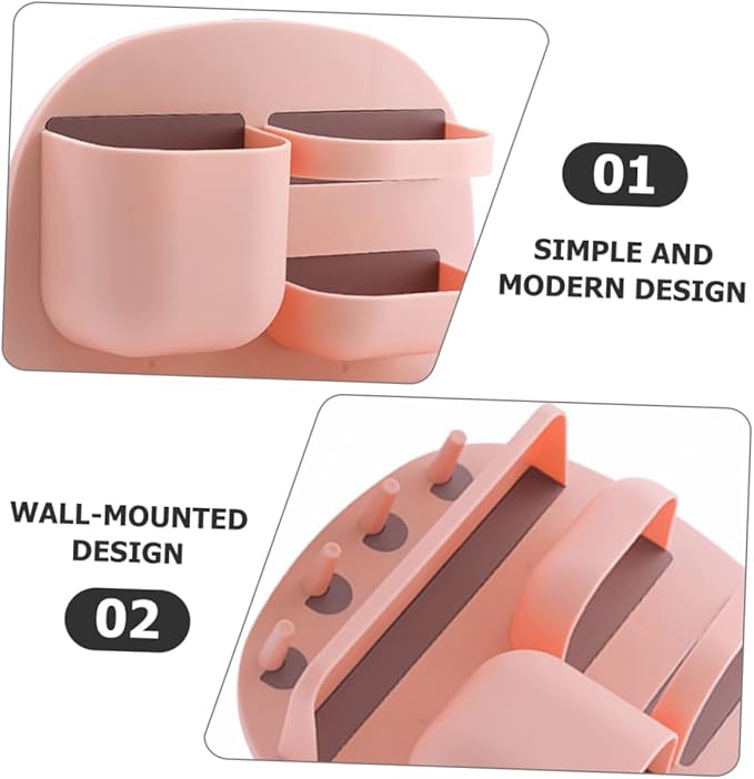 Alipis Wall Mounted Bathroom Shelf Organizer Multi Function Storage Rack with Compartments Storage Tray Hooks Stylish Space Saving Design for Toiletries Reliable Materials