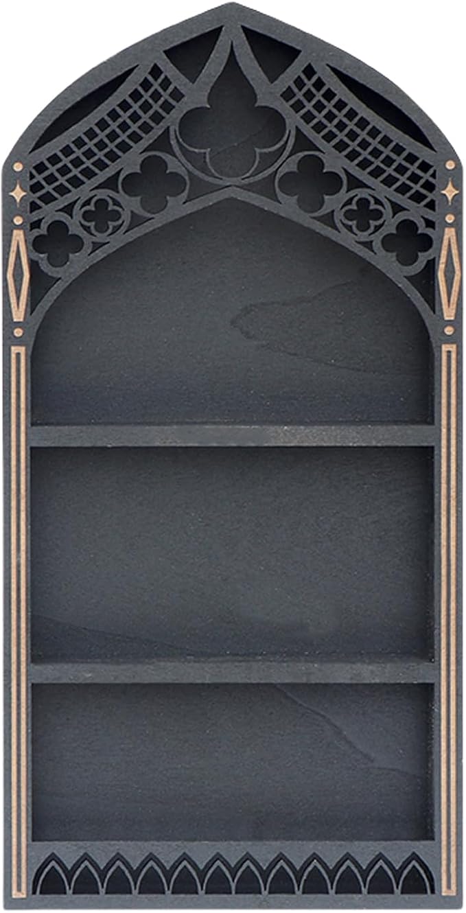 Wooden Multi Tiers Shelf Wall Mount Stand Elegant Window for Rock and Stones Shelf Display Stand