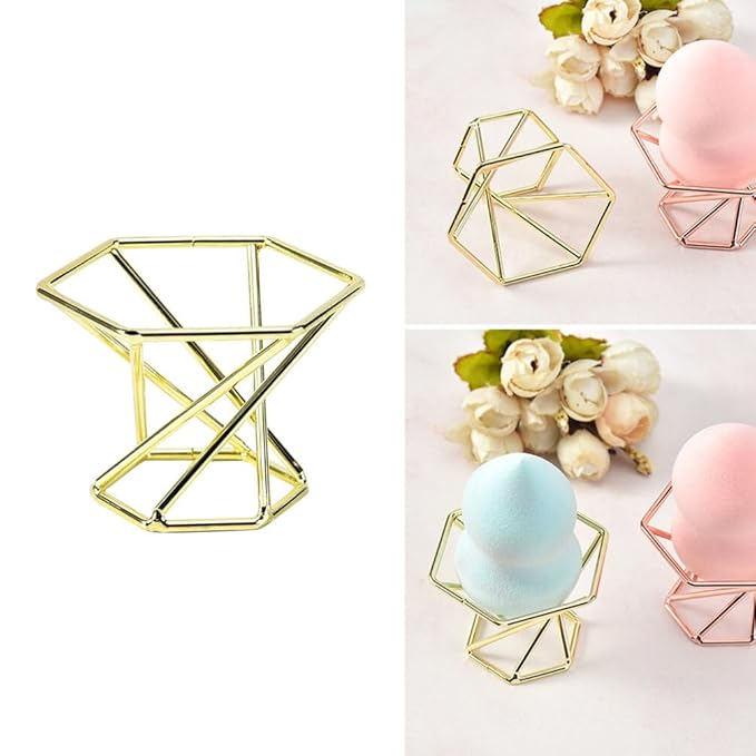 2PCS puff stand rack powder puff bracket powder puff stand beauty sponge holder Powder Puff Holder cosmetic sponge dryer metal Storage Makeup Tools