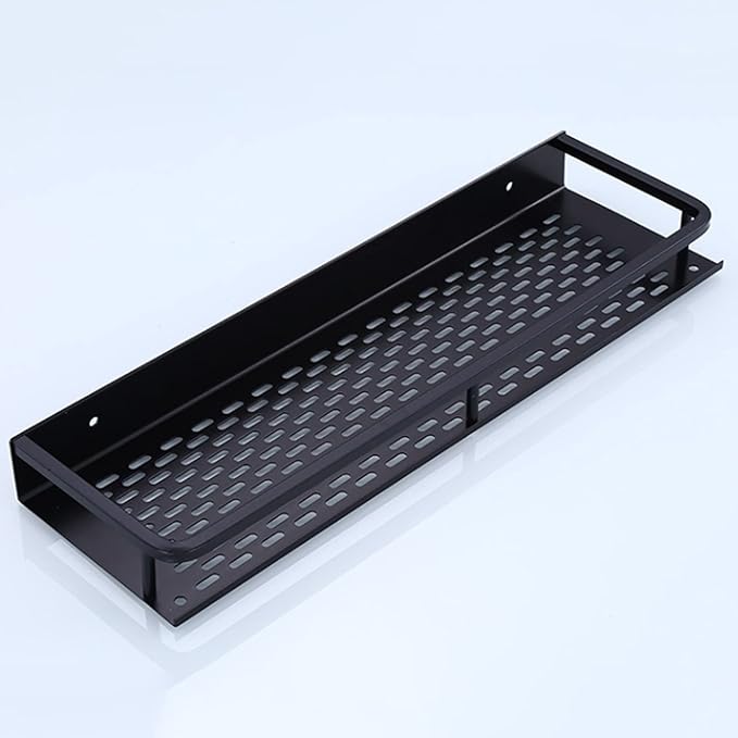 HASMI Bathroom Shelf Floating Shelves Wall Mounted Storage Shelves for Kitchen Bathroom Wall Storage Shelves Organizer 11.8 by 4.7 Inches(Black) Floating Shelves (Size : 30cm)
