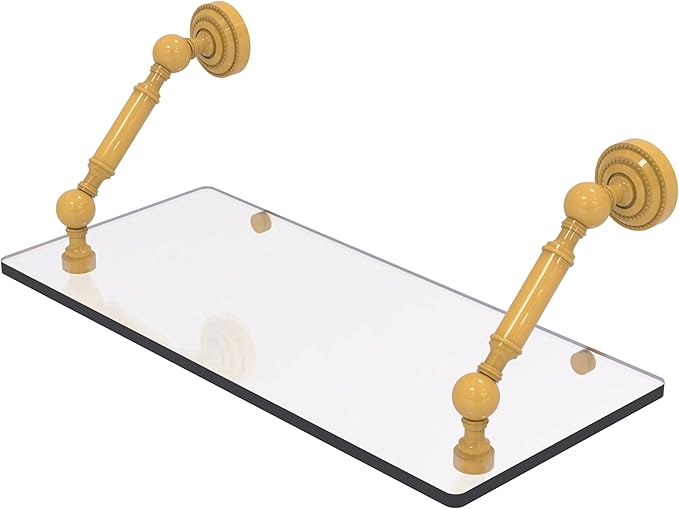 Allied Brass DT-1-18-SGL Dottingham Collection 18 Inch Floating Glass Shelf, Spanish Gold